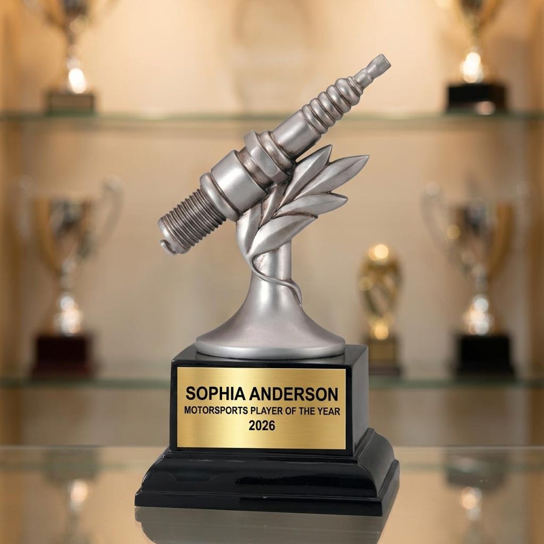 Personalized | Motorsports Award | Custom Engraved | Motorsports Trophy ...