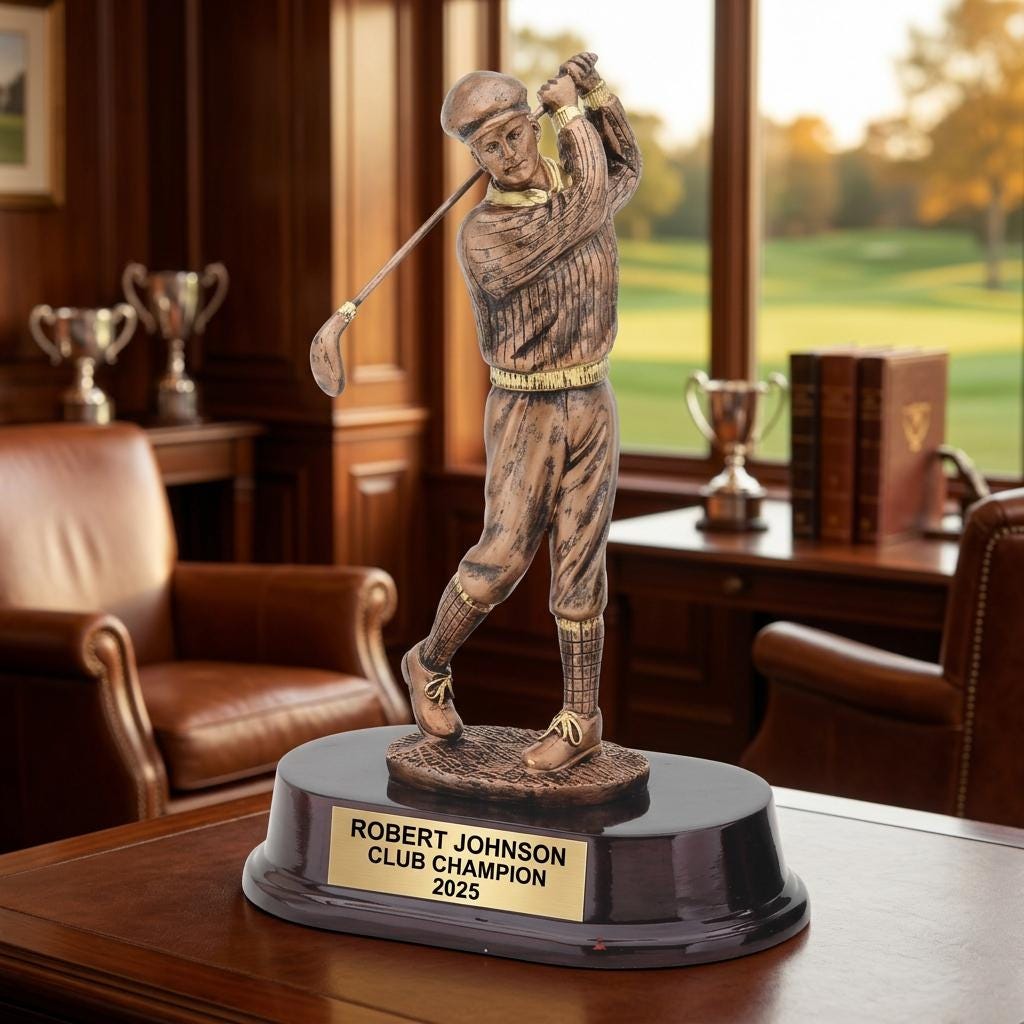 Vintage Golf Statue - Etsy