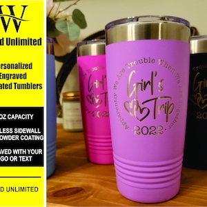 Personalized 20oz Tumbler, Customized Drink Tumblers with your Logo and Text