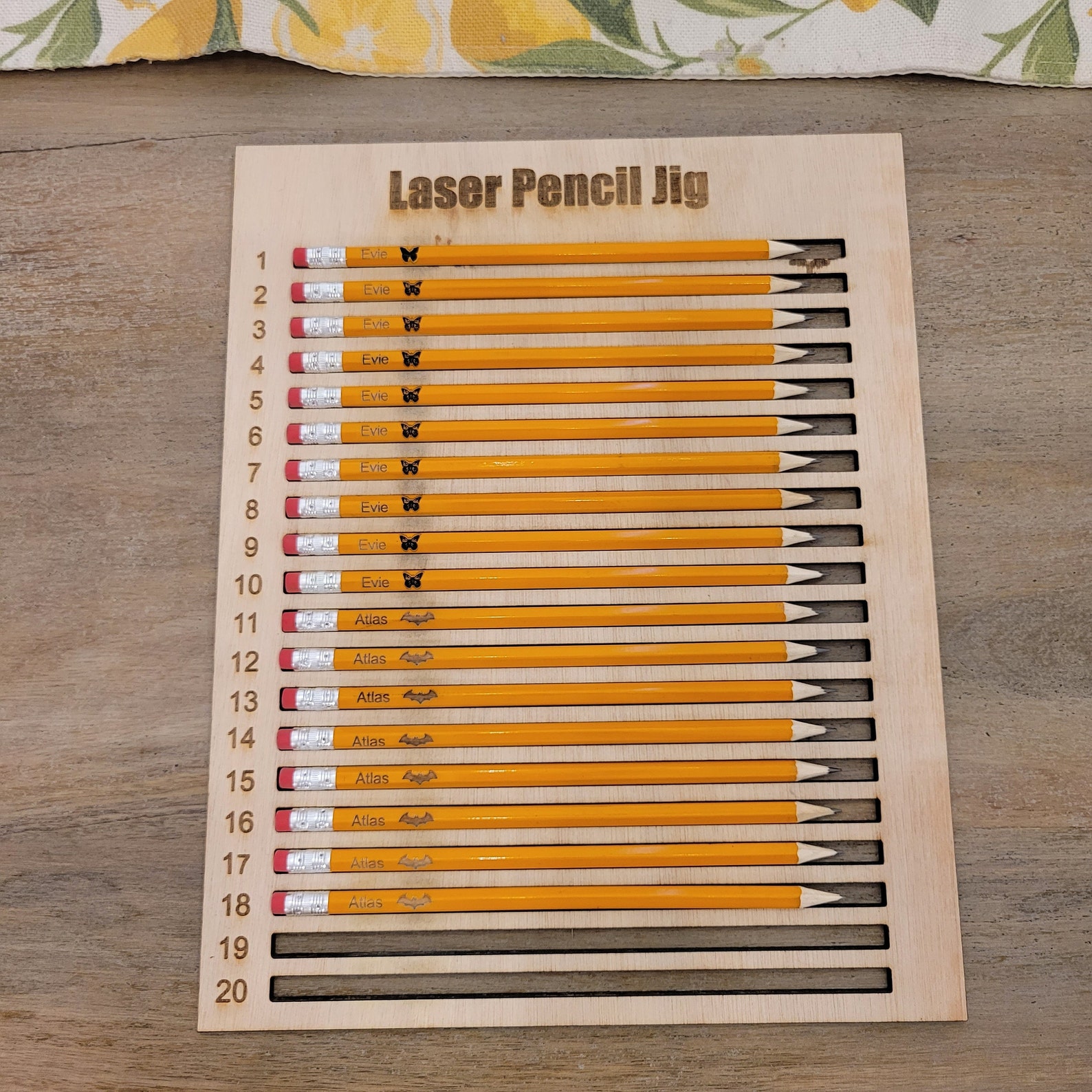 Laser Ready Pencil Jig Pencil Jig Pencil Engraving Jig for Etsy