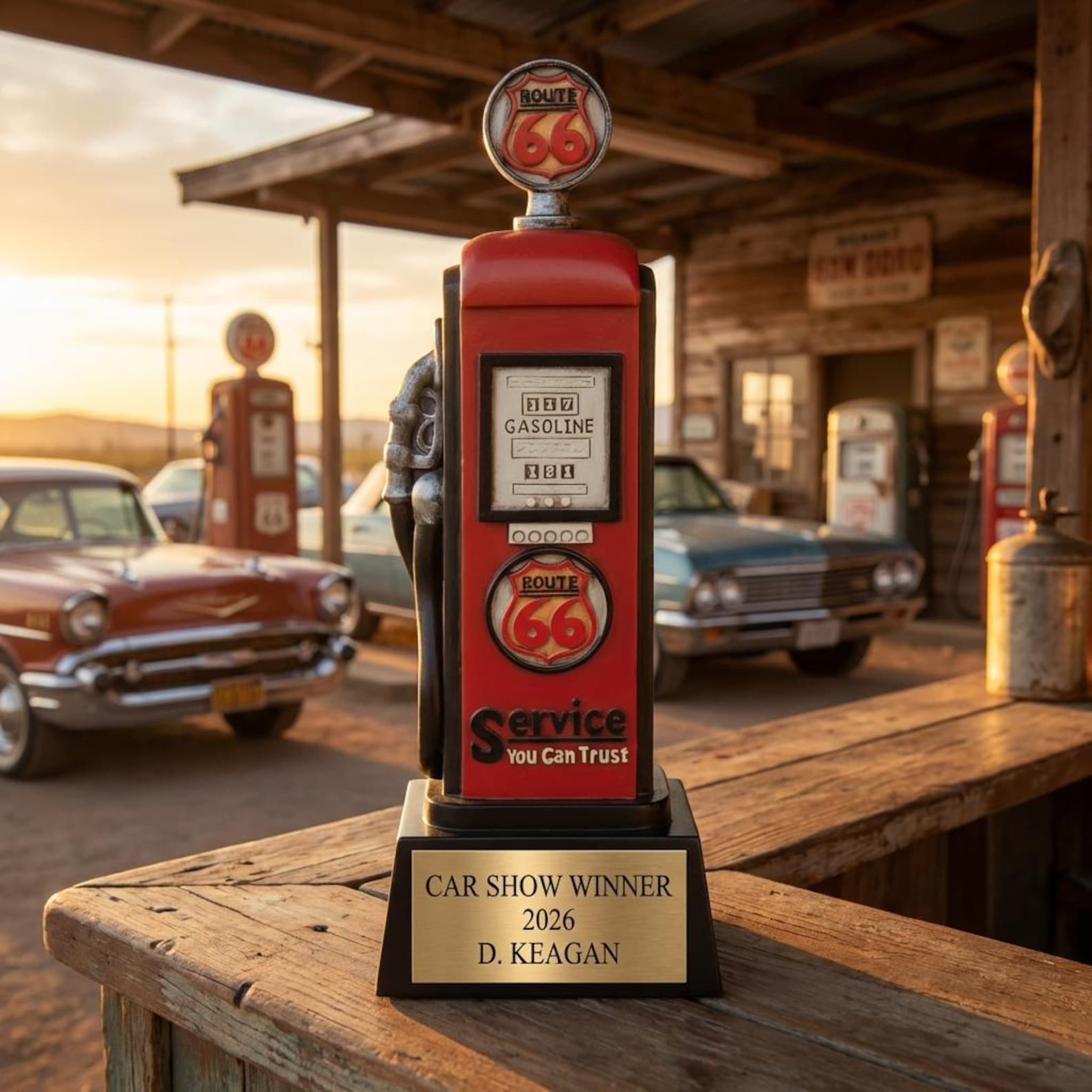 Personalized Gas Pump Award Trophy 8.5