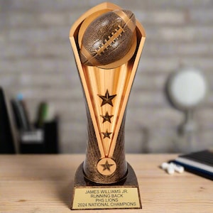Personalized Football Trophy – Personalized Trophy for Football Players, Coaches, and Teams, Cobra Style Award for Football Teams