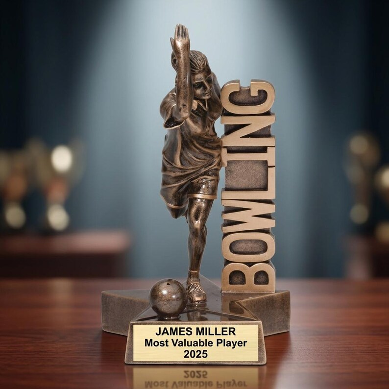 Bowling Award Trophy | Personalized | Custom Engraved | Female Bowler ...