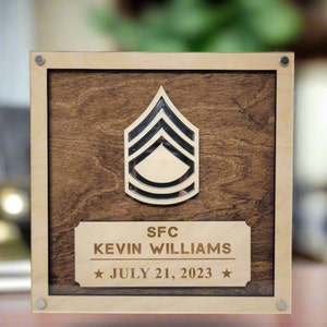 US Army Promotion Gift Plaque, Military Promotion Gift for Officer or Enlisted Army - Soldier Gift - Army Gift