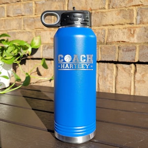 Personalized Basketball Coach Water Bottles - Basketball Coach Gift, Basketball Coach Appreciation Gift Personalized Water Bottle