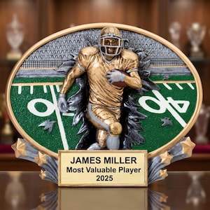 Trofeo de fútbol americano / Personalizado / Grabado a medida / Trofeo de fútbol americano / Regalo personalizado / Premio de equipo / Regalo para entrenador