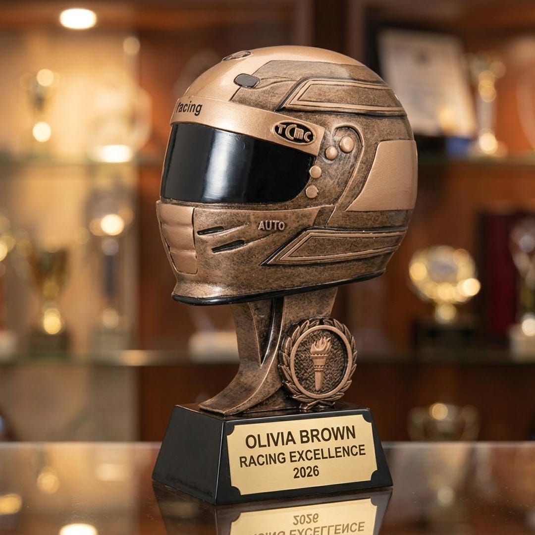 Personalized | Racing Award | Custom Engraved | Racing Helmet ...