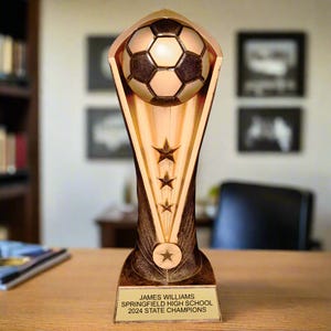 Personalized Soccer Trophy – Personalized Trophy for Soccer Players, Coaches, and Teams, Cobra Style Award for Soccer Teams