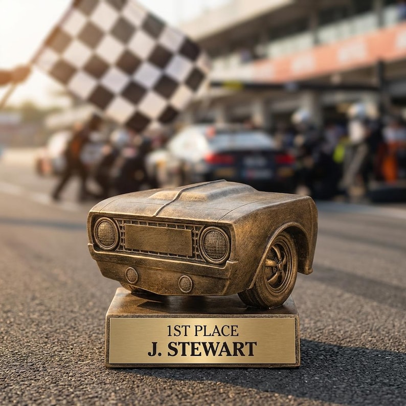 Personalized Racing Award Trophy - Custom Engraved Car Show Winner ...