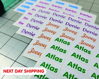 Waterproof Back to School Labels for Kids - Small Dishwasher Safe School Supply Name Stickers, Personalized