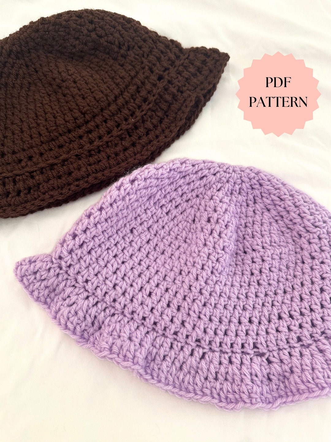 Easy Bucket Hat Crochet Pattern Beginner Friendly PDF ONLY Crochet ...