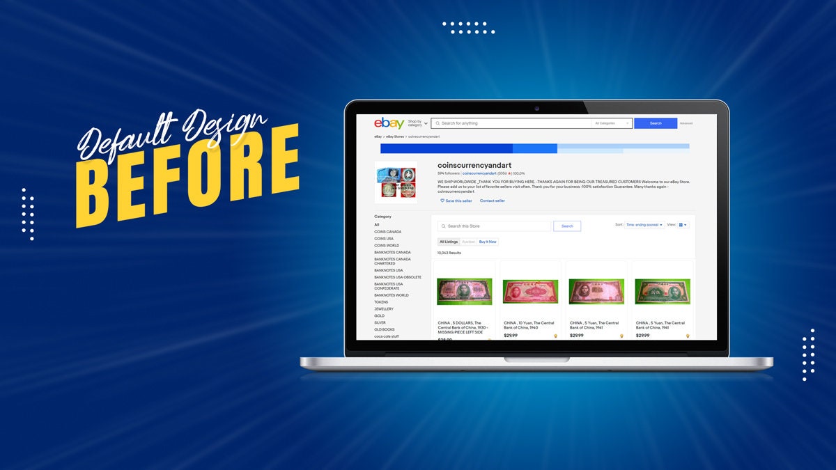 Custom Ebay Store Banner and Logo Design Package Ebay Store Etsy