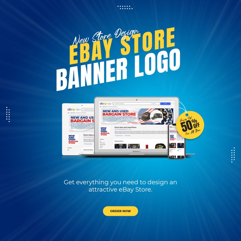 Custom Ebay Store Banner and Logo Design Package Ebay Store Etsy
