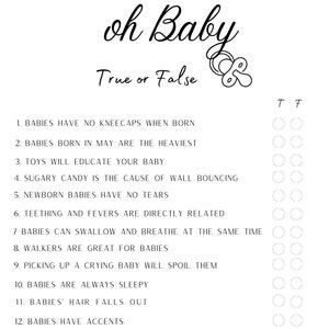 Instant Download Printable Baby Shower Games Editable Game - Etsy
