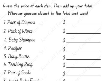 Instant Download | Baby Shower Family Feud Game | Printable Baby Shower Games | Baby Template | Baby Shower Games