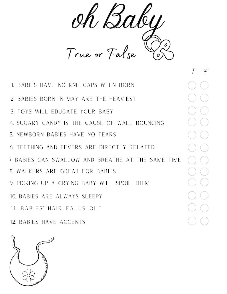 Instant Download, Printable Baby Shower Games, Editable Game