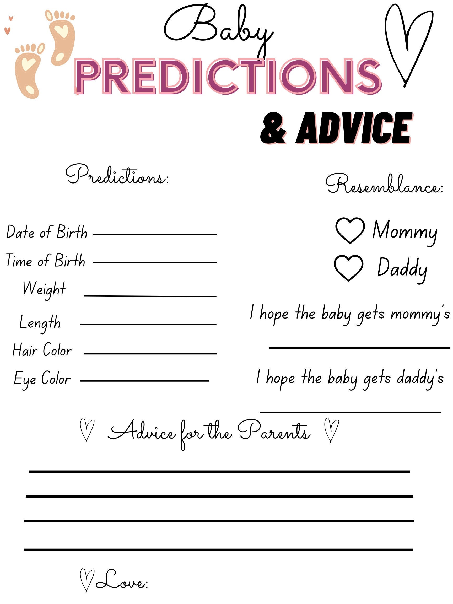 Printables for a Baby Shower Baby Shower Baby Shower Game - Etsy