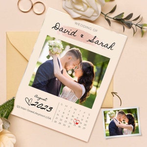 Targa di invito a nozze personalizzata Biglietto d'invito con placca fotografica personalizzata