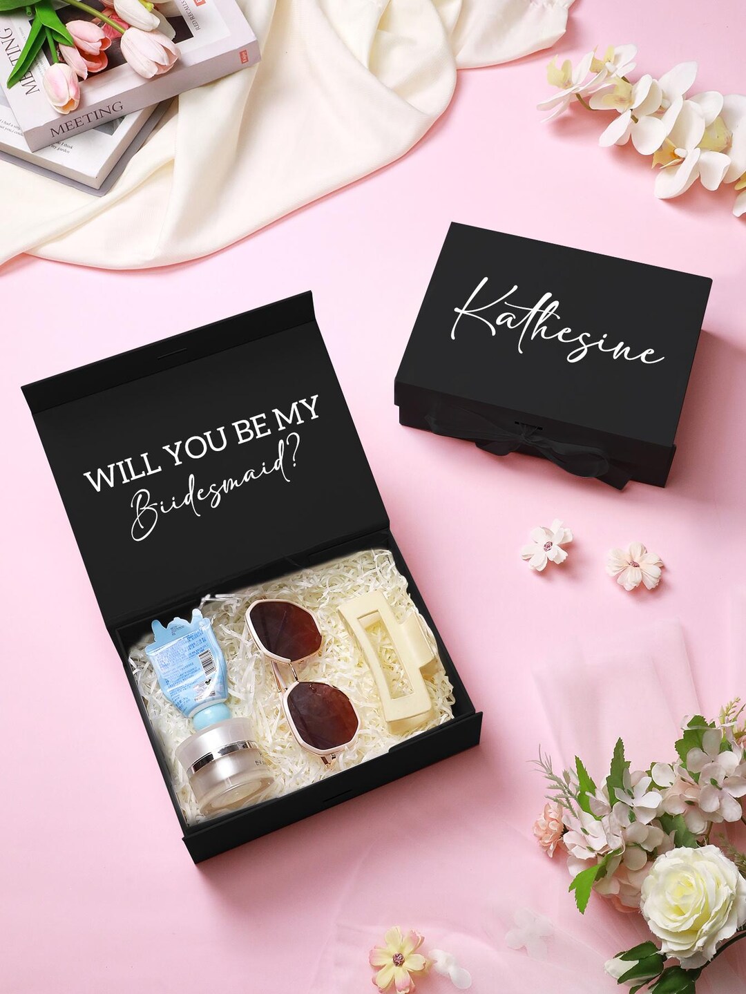 Personalized Bridesmaid Proposal Box Custom Bridesmaid Gift Box ...