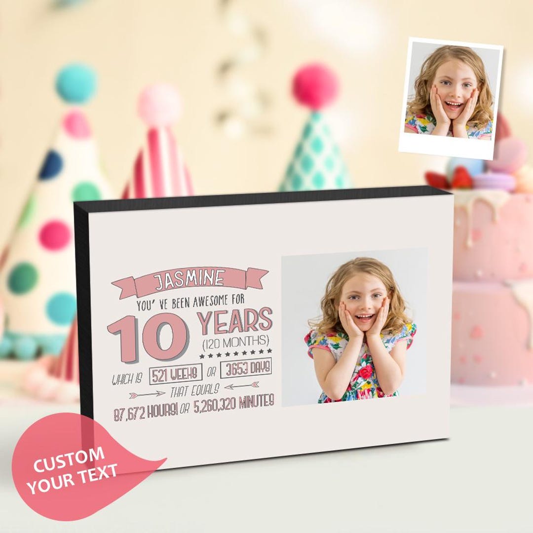 Personalized Birthday Picture Frame Custom Age Photo Frame - Etsy