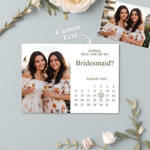 Cartão de proposta de madrinha personalizado Você será minha madrinha Cartão de data do casamento