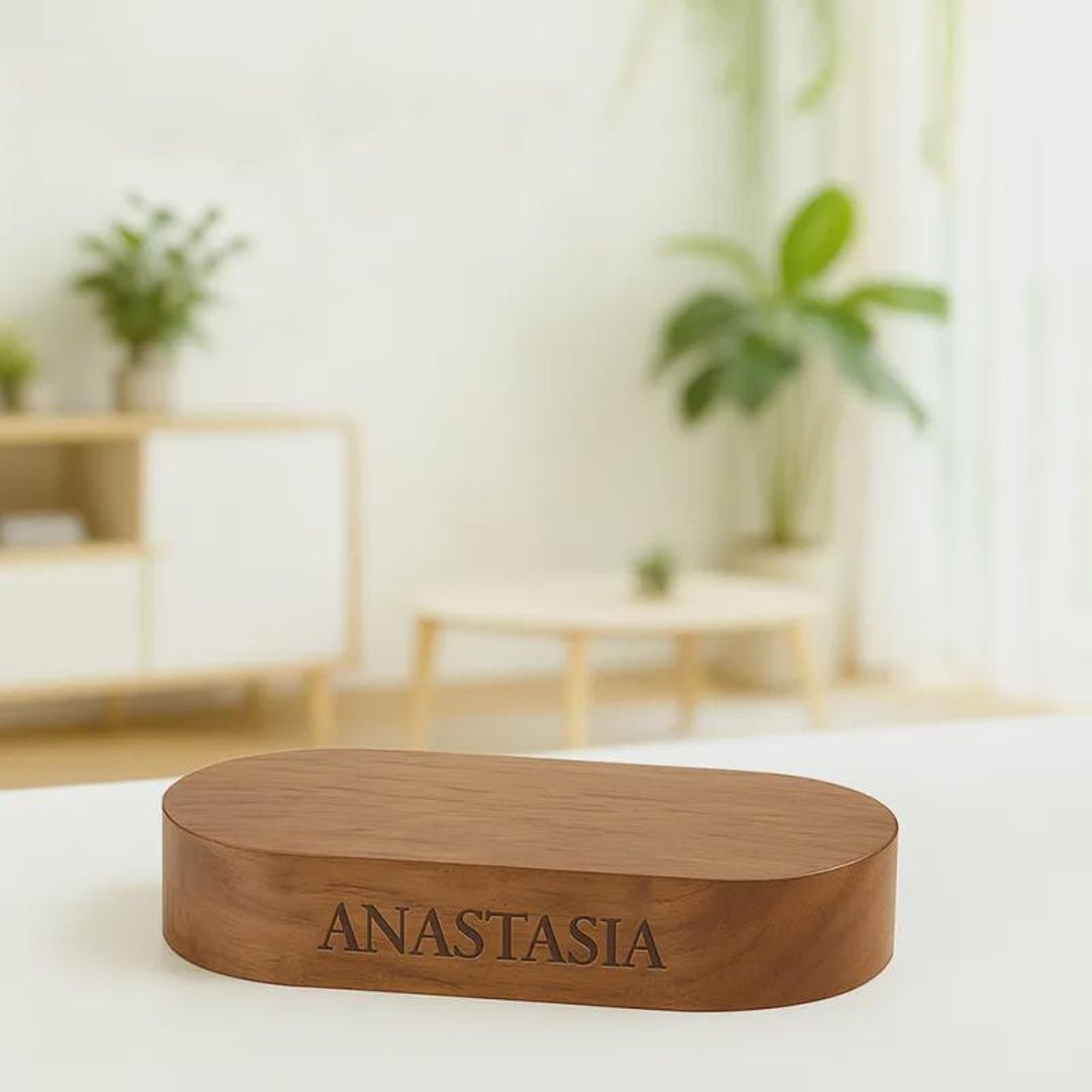 Custom Engraved Beechwood Base for 3D Mini Figures - Etsy