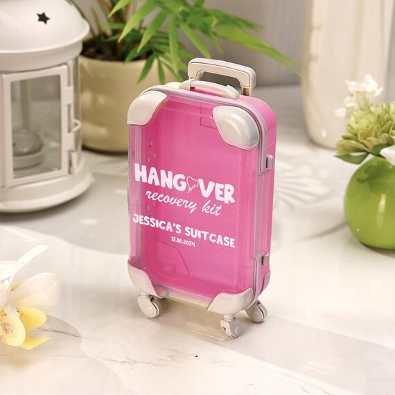 Personalized Suitcase Design Hangover Recovery Kit With Name for