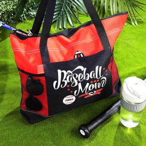 Benutzerdefinierte Baseball Softball Mama Handtasche Einkaufstasche Geburtstagsgeschenk für Frauen Sport Liebhaber