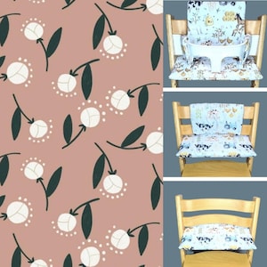 Washable seat cushion set compatible with Stokke Tripp trapp high chair