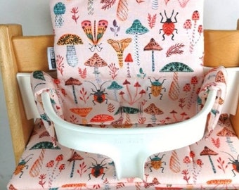 Washable seat cushion set compatible with Stokke Tripp trapp high chair