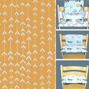 Washable seat cushion set compatible with Stokke Tripp trapp high chair