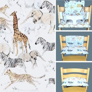 Washable seat cushion set compatible with Stokke Tripp trapp high chair