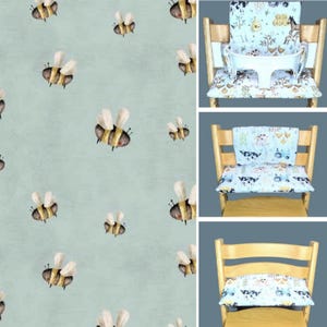 Washable seat cushion set compatible with Stokke Tripp trapp high chair