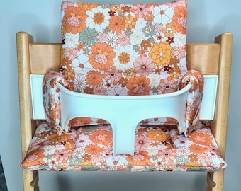 Washable seat cushion set compatible with Stokke Tripp trapp high chair