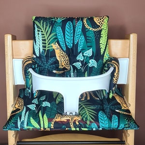 Washable seat cushion set compatible with Stokke Tripp trapp high chair