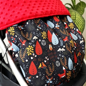 Kinderwagendecke Nachtwald Custom wasserdichte Decke Universal Cover für Kinderwagen Uppababy Vistacruz