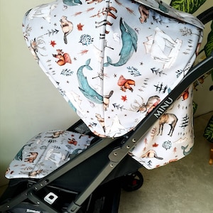 Custom accessories for Uppababy Minu Replacement canopy for Uppababy Seat liner Stroller blanket