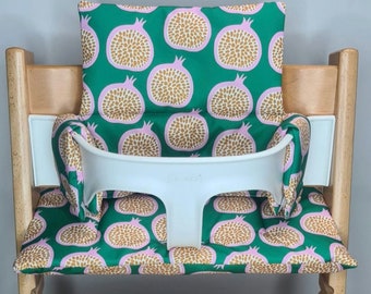 Washable seat cushion set compatible with Stokke Tripp trapp high chair