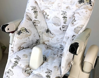 Bambiniwelt Housse De Coussin Peg Perego Prima Pappa - Marron Animaux, Lavable, Ökotex
