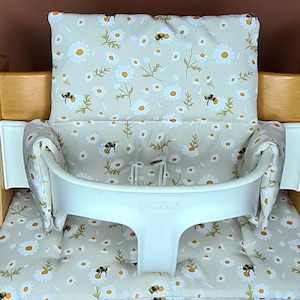 Washable seat cushion set compatible with Stokke Tripp trapp high chair
