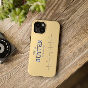Butter iPhone Case | Stick of Butter Tough Impact Resistant Phone Cases | iPhone 15 14 13 12 11 XR | Funny Best Friend Stocking Stuffer Gift