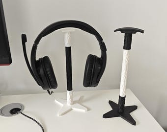 Organic texture Black & White Headphone Stand