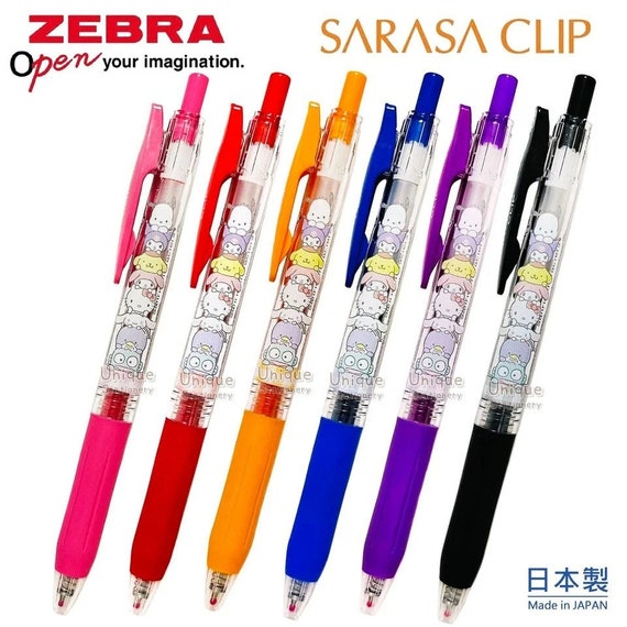  Zebra Sarasa Clip Gel Pen - 0.5 mm - Neon - 5 Color Set