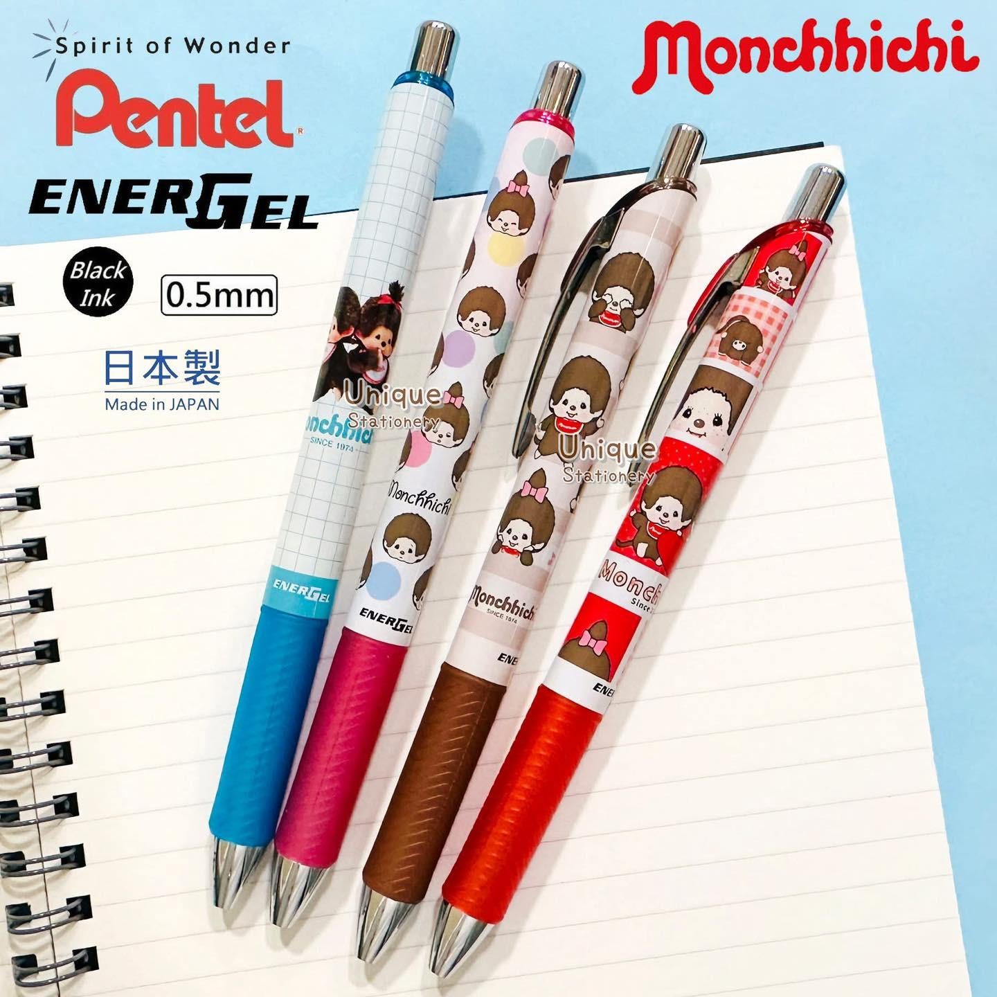 Limited Pentel Energel 0.5mm Black Ink Gel Pen Monchhichi