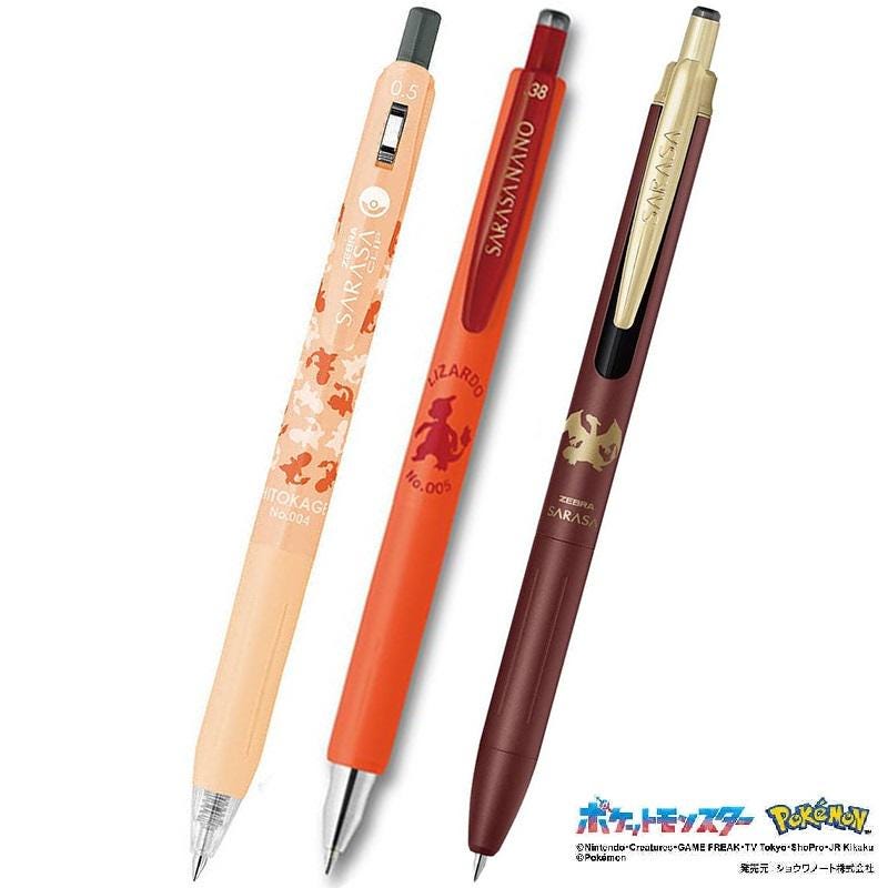 SARASA ZEBRA ポケモンコラボ Zebra Sarasa Set Grand Nano Clip Black Ink Gel Pen Pokemon