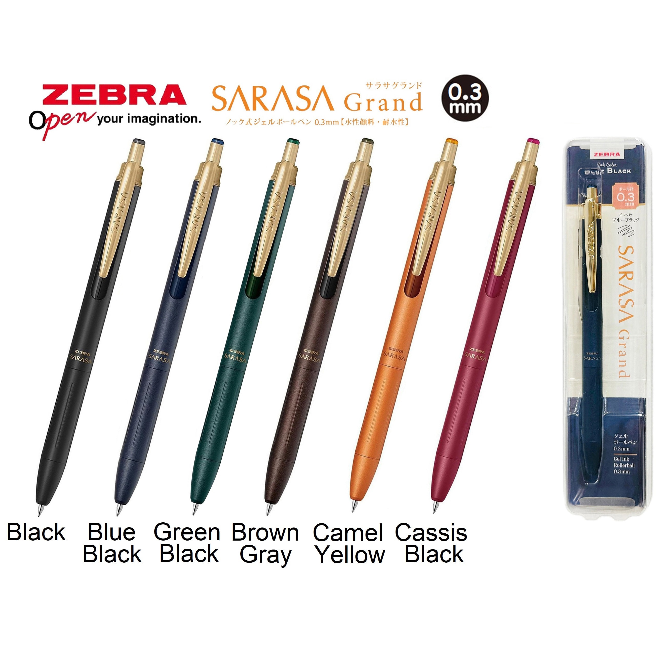 NEW Version Zebra SARASA Grand Vintage Color Metal Pen 0.3mm Gel