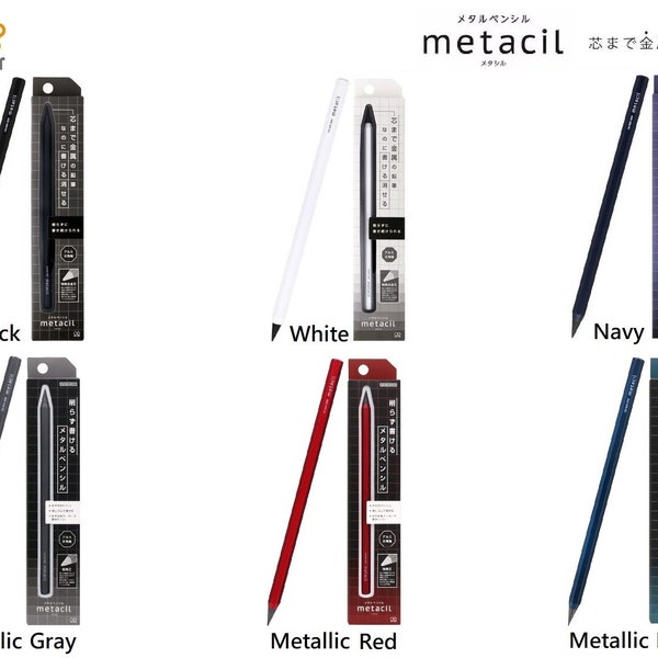 metacil Metal Pencil Don't Need Sharpening with 16km Writable distance (equivalent to 2H pencil) Sun-Star Stationery Japan