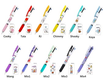 Jetstream uni 0.5mm 3-way Ballpoint Pen BT21 Tata Chimmy RJ Koya Cooky Mang Shooky Line Friends Korea Japan