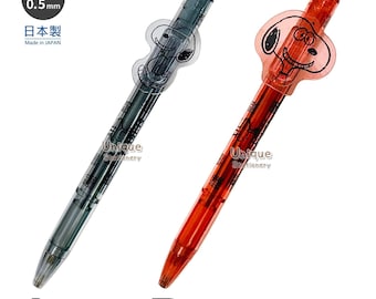0.5mm シャープペンシル プレート付き スヌーピー ウッドストック チャーリーブラウン かわいい 日本製