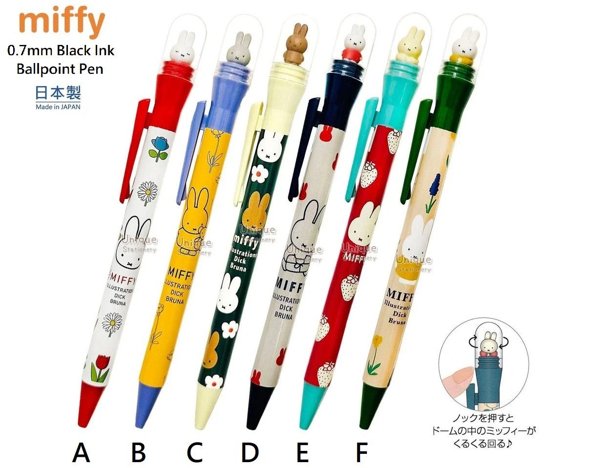 Korean Colored Gel Ink Kawaii Cute Pens DONG-A Miffy Grip Bunny Adult  Coloring Books, Bible Journaling, Planer Midori, 24 Gel Pens, 6 Color 
